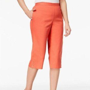 Alfred Dunner Coral Pull-On Capri Pants - Size 12P